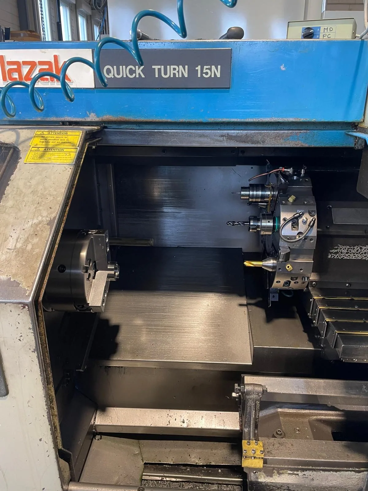 MAZAK QT15N — broche et porte-outils — atelier Alésage XC, Le Châtelet-en-Brie (77)